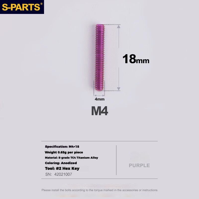 Viti per deragliatore in titanio S-PARTS compatibili con SRAM RED AXS