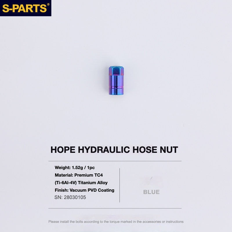 S-PARTS Titanium Brake Bolt Kit for HOPE V4 / TECH / RACE / TRAIL / ZONE | Ultra-Light MTB Brake Hardware