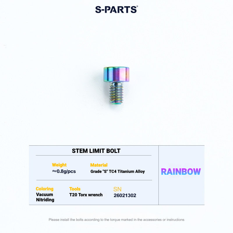S-PARTS TC4 Titanium Bolt Kit for Colnago Y1RS | Frame & Cockpit Screw Upgrade