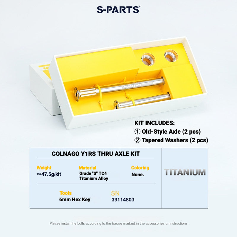 S-PARTS TC4 Titanium Bolt Kit for Colnago Y1RS | Frame & Cockpit Screw Upgrade