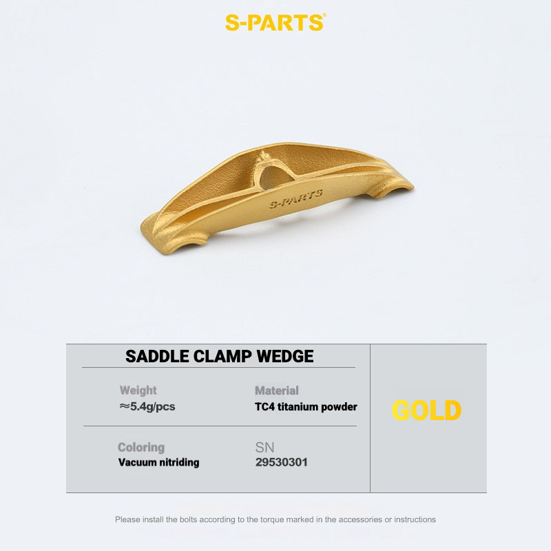 S-PARTS Titanium Saddle Clamp Yoke Kit for Cannondale SystemSix Gen 5 | 3D Printed Lightweight Seatpost Upgrade