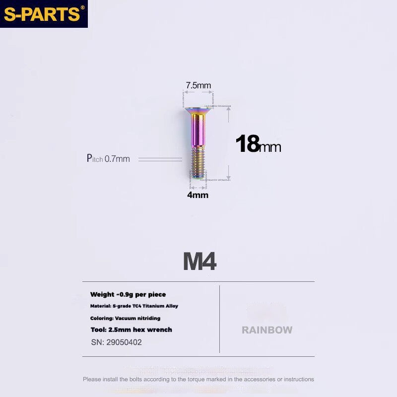 Viti per deragliatore in titanio S-PARTS compatibili con SRAM RED AXS