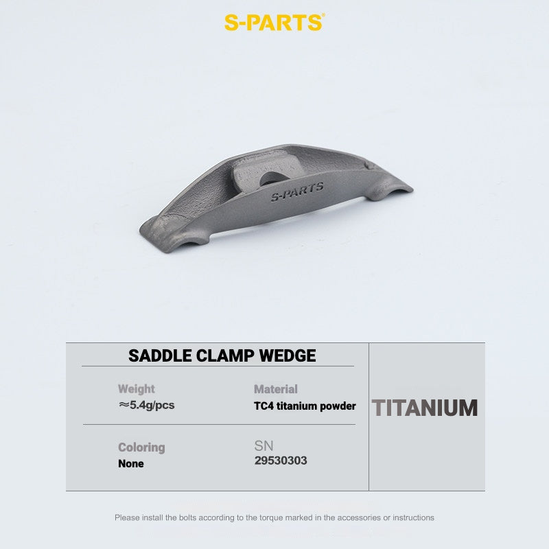 S-PARTS Titanium Saddle Clamp Yoke Kit for Cannondale SystemSix Gen 5 | 3D Printed Lightweight Seatpost Upgrade