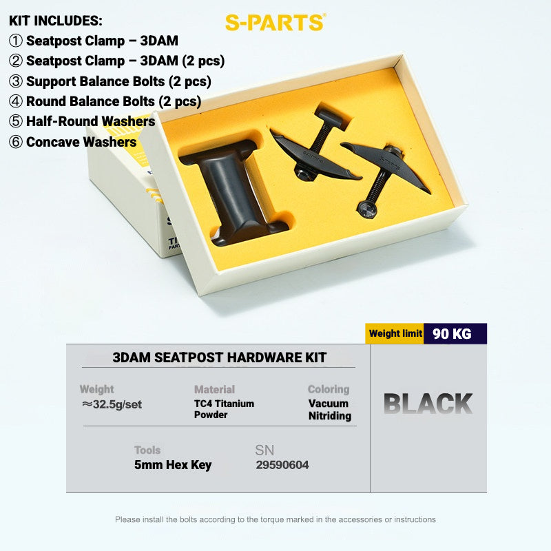 S-PARTS TC4 Titanium Bolt Kit for Colnago Y1RS | Frame & Cockpit Screw Upgrade