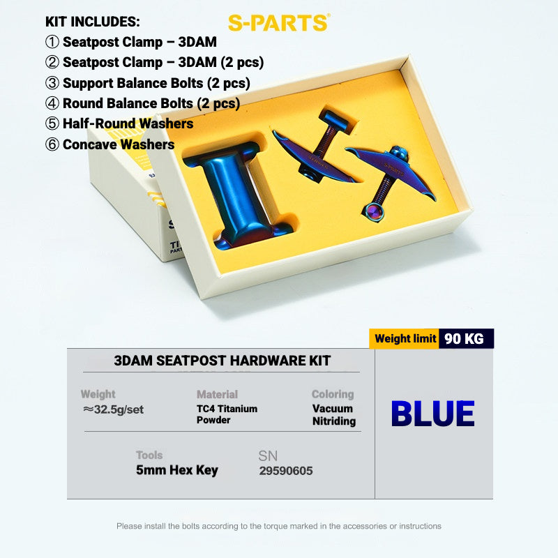 S-PARTS TC4 Titanium Bolt Kit for Colnago Y1RS | Frame & Cockpit Screw Upgrade