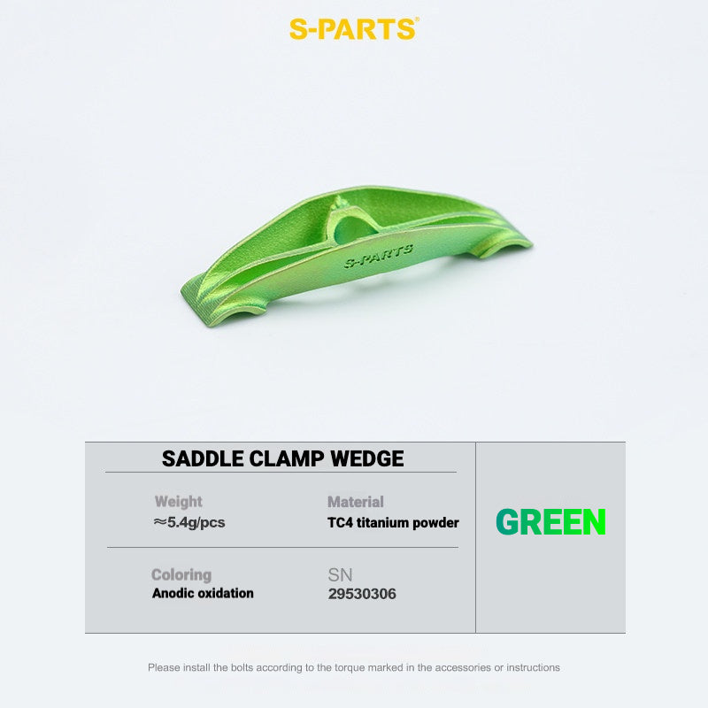 S-PARTS Titanium Saddle Clamp Yoke Kit for Cannondale SystemSix Gen 5 | 3D Printed Lightweight Seatpost Upgrade