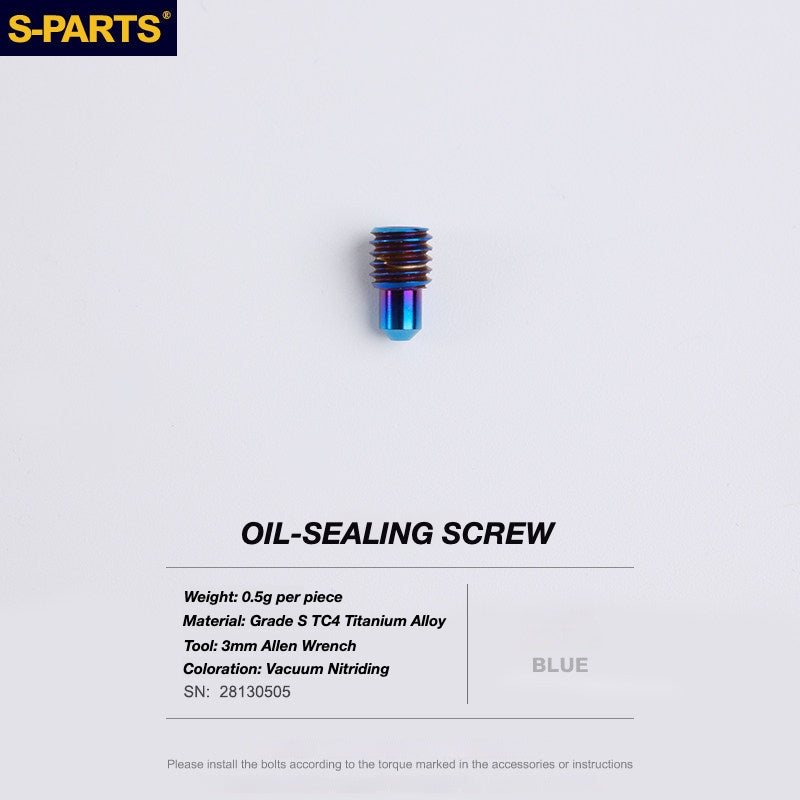 S-PARTS Titanium Disc Brake Bolt Kit for TRP DHR EVO | Ultra-Light MTB Brake Hardware