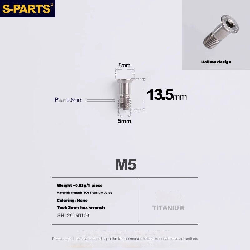 Viti per deragliatore in titanio S-PARTS compatibili con SRAM RED AXS