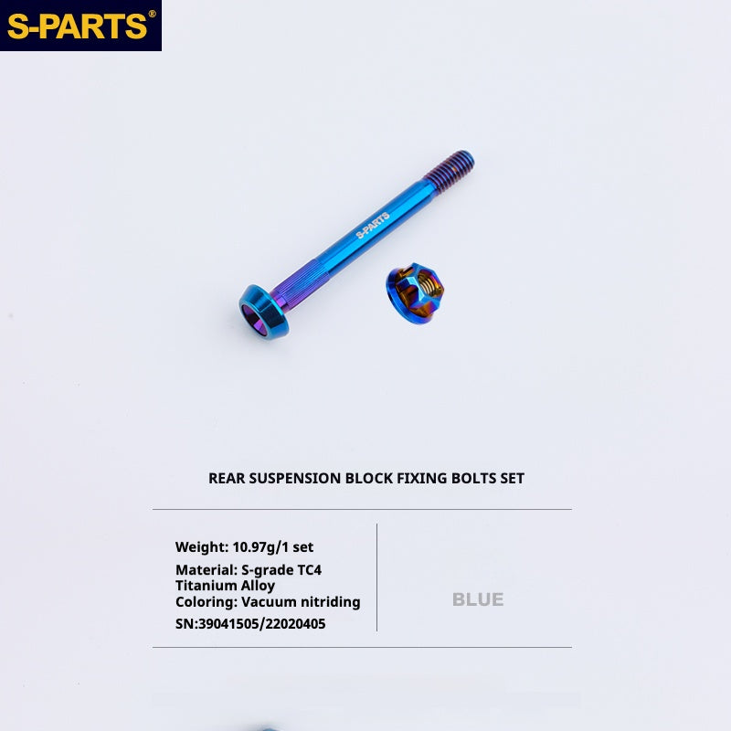 Kit d'amélioration de boulons en titane S-PARTS pour Brompton | Ensemble de visserie légère TC4 CNC pour cadre et charnière