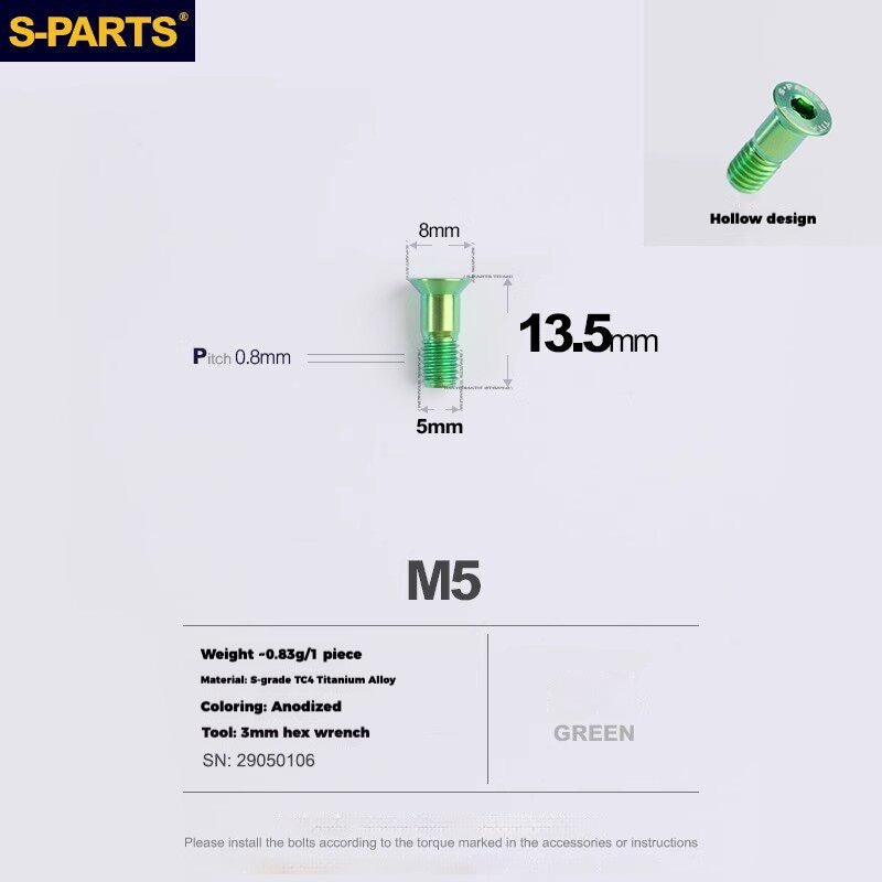 Viti per deragliatore in titanio S-PARTS compatibili con SRAM RED AXS