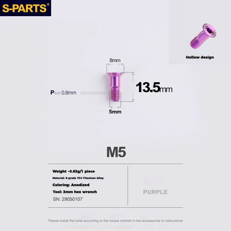 Viti per deragliatore in titanio S-PARTS compatibili con SRAM RED AXS