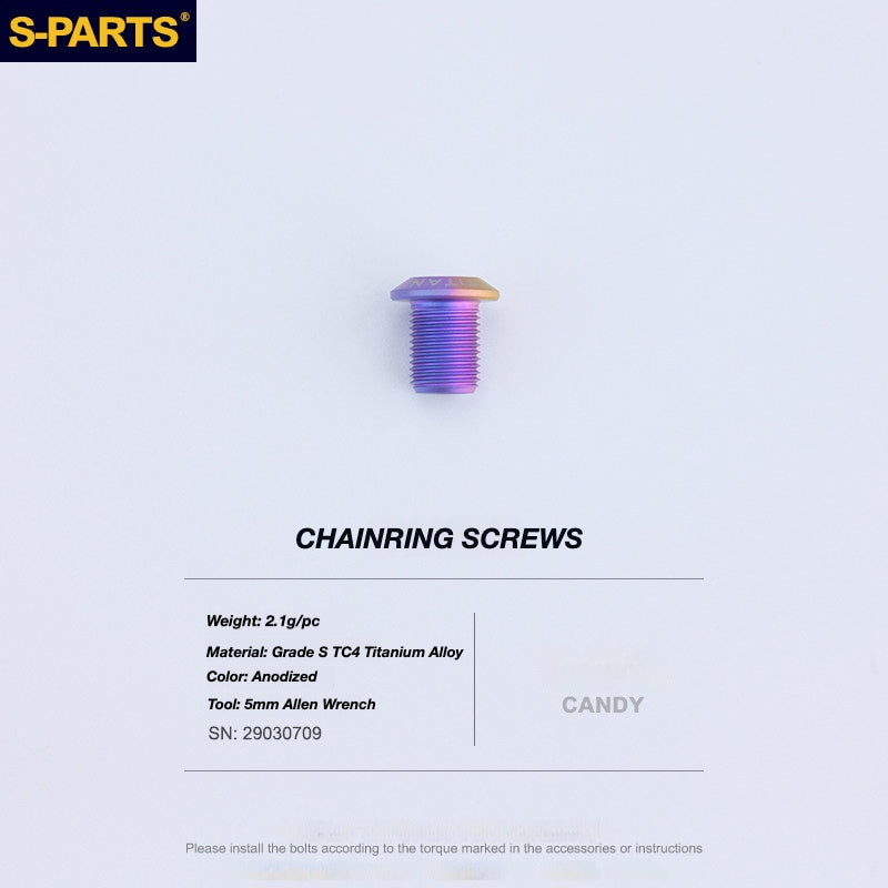 S-PARTS Titanium Drivetrain Bolt Kit for MAGENE QED Electronic Groupset