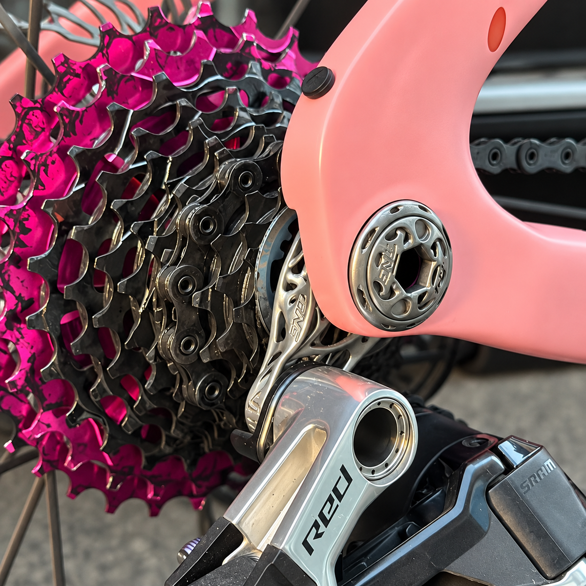 TiNE ECCLOS CryoFusion Titanium Derailleur Hanger for Colnago V3 / V4 / C64 / C68 | Ultra-Light Bionic Topology