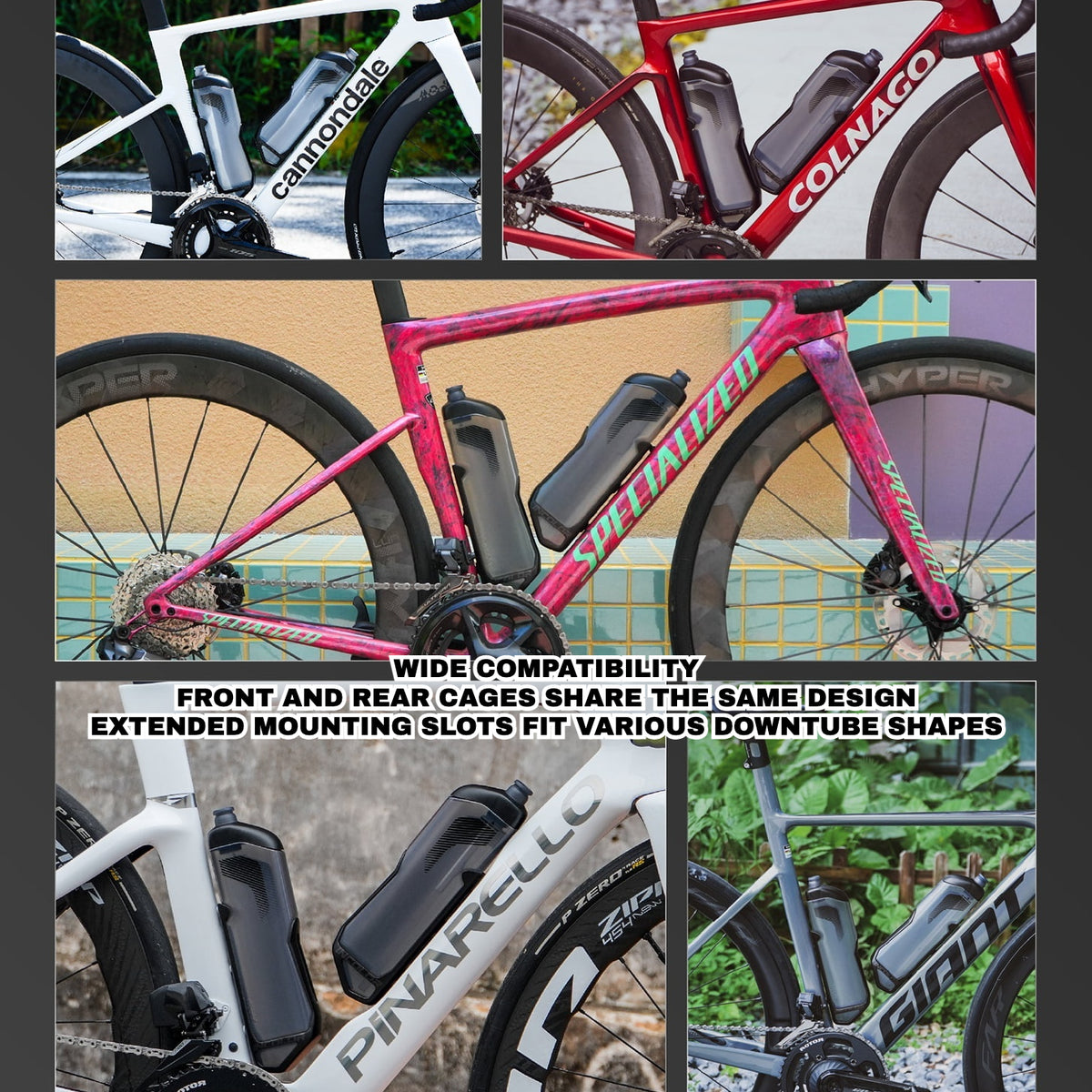 INCOLOR Aero Cycling Bottle & Carbon Cage|Aero Water Bottle|Save Up to 8W|600ml / 620ml|Bottle + Cage Set Options