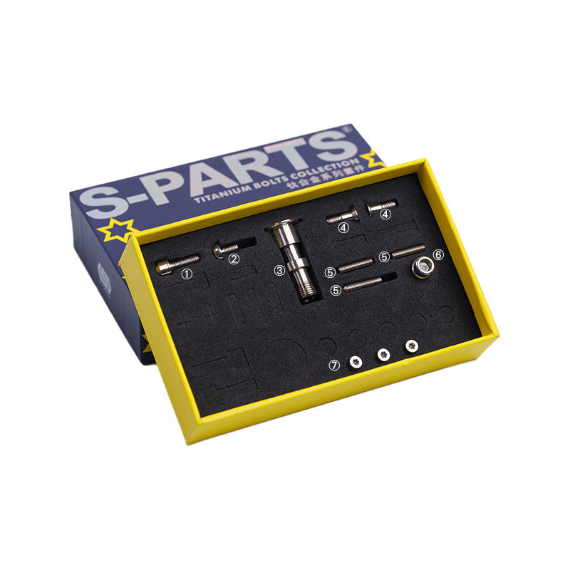 S-PARTS M9100 12S Shimano XTR 마운틴 시리즈용 티타늄 합금 변속 나사 세트