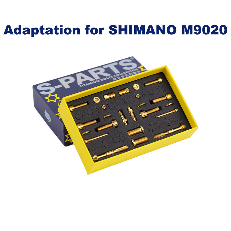 S-PARTS 산악자전거 디스크 브레이크 티타늄 나사 세트, Shimano M9020 시리즈용