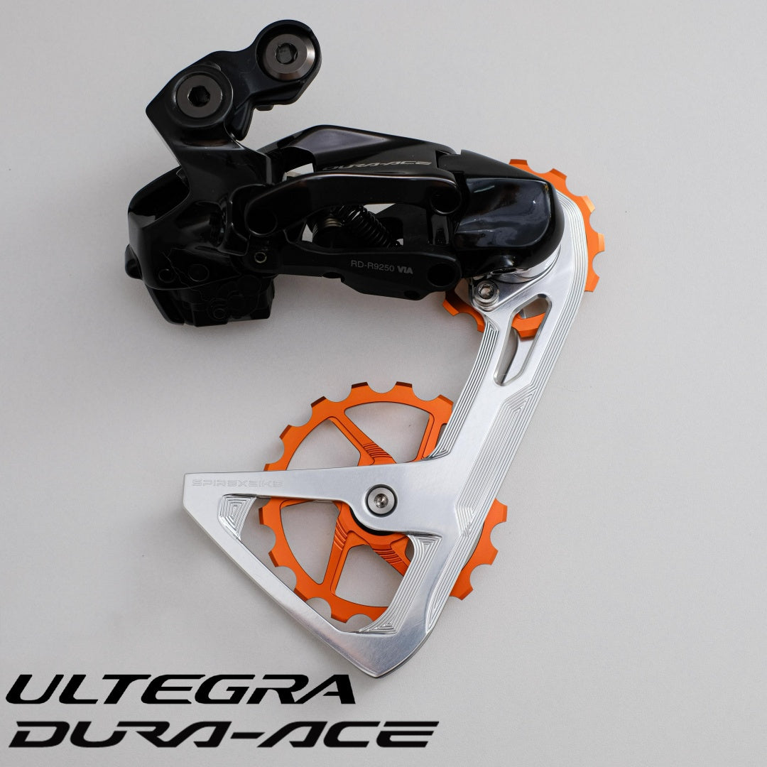 SPIREX Oversized Ceramic Pulley Wheels for Shimano R9250 R8150 R9100 R8000 R7170 – Titanium Upgrade 14T+17T, 76g Ultra-Light