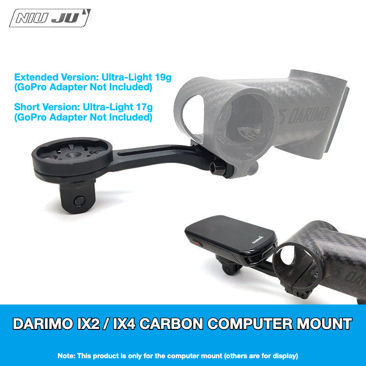 NIUJU Darimo IX2 / IX4 Computer Mount | Ultra-Light Garmin Wahoo GoPro Mount