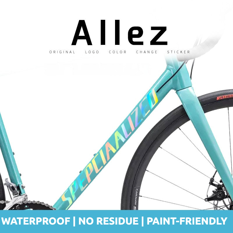 Autocollant de couverture de logo de cadre Specialized Allez E5 Sport | Autocollant personnalisé imperméable pour cadre de vélo de route