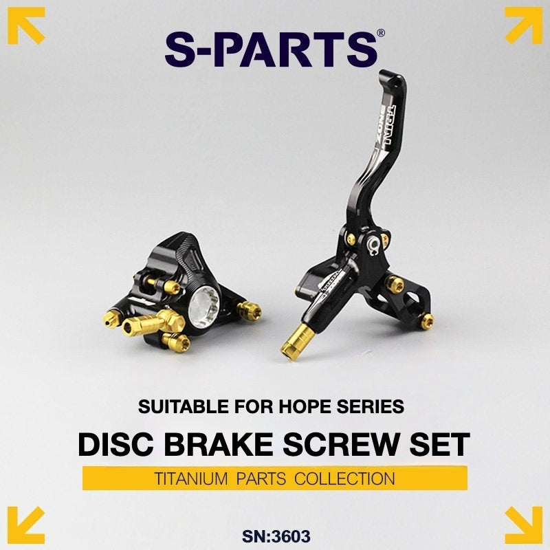 S-PARTS Titanium Brake Bolt Kit for HOPE V4 / TECH / RACE / TRAIL / ZONE | Ultra-Light MTB Brake Hardware