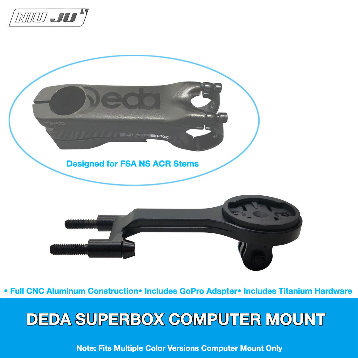 NIUJU DEDA SUPERBOX Computer Mount | Integrated Wahoo Garmin GoPro Mount