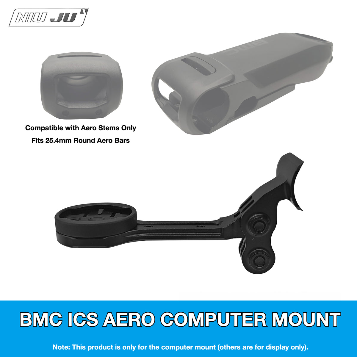 NIUJU BMC ICS Aero Computer Mount | SLR01 RM01 Garmin 1050 Wahoo Mount