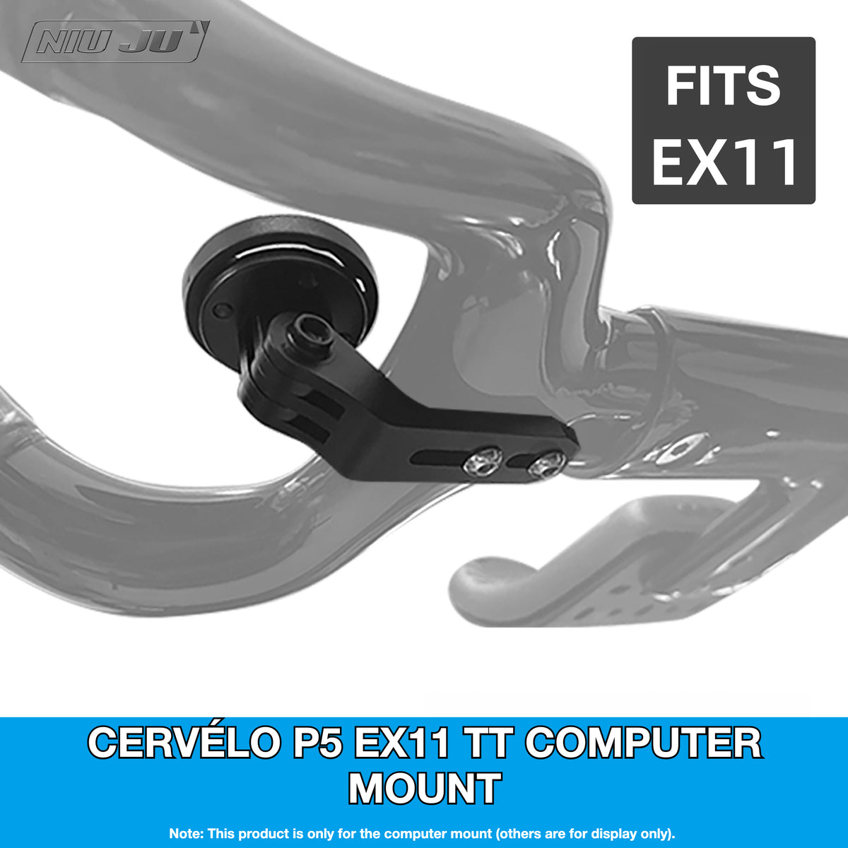 NIUJU Cervélo P5 EX11 TT Computer Mount | Garmin Wahoo GoPro Bike Light Extension Mount