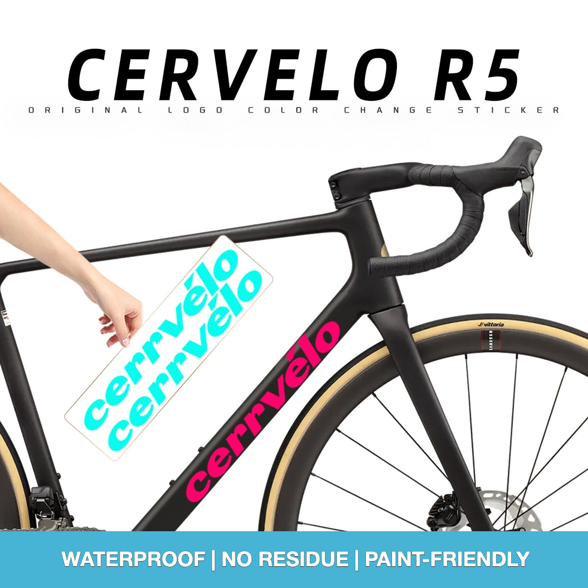 Custom OEM Logo Decals for 2026 Cervélo R5 Road Bike Frame | Waterproof Overlay Stickers(Please leave your frame size in the order notes when placing your order.）