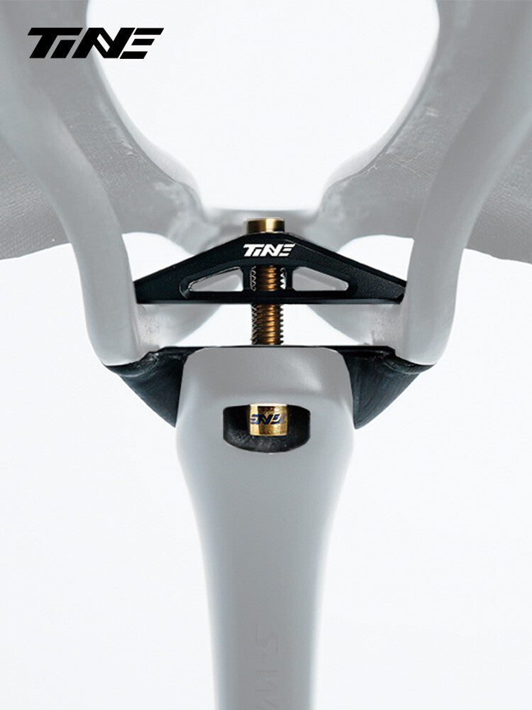 TiNE Ultra-Light 6.8g Seat Clamp & Leveling Assembly | Compatible with Specialized SL9/SL8 Aethos, Colnago & DARIMO Seatposts | CNC Titanium Precision