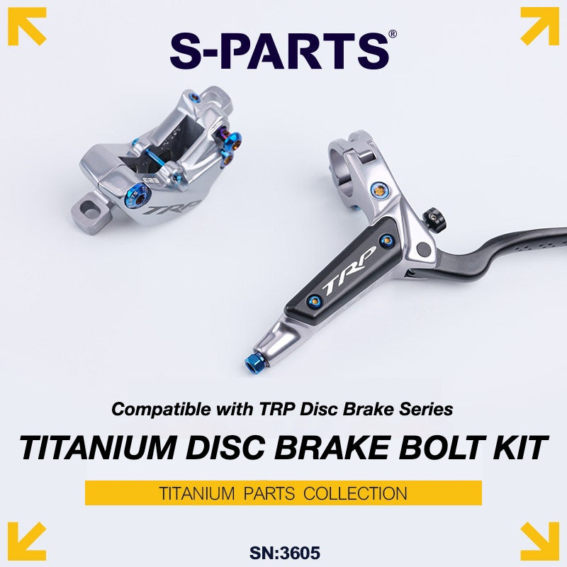 S-PARTS Titanium Disc Brake Bolt Kit for TRP DHR EVO | Ultra-Light MTB Brake Hardware