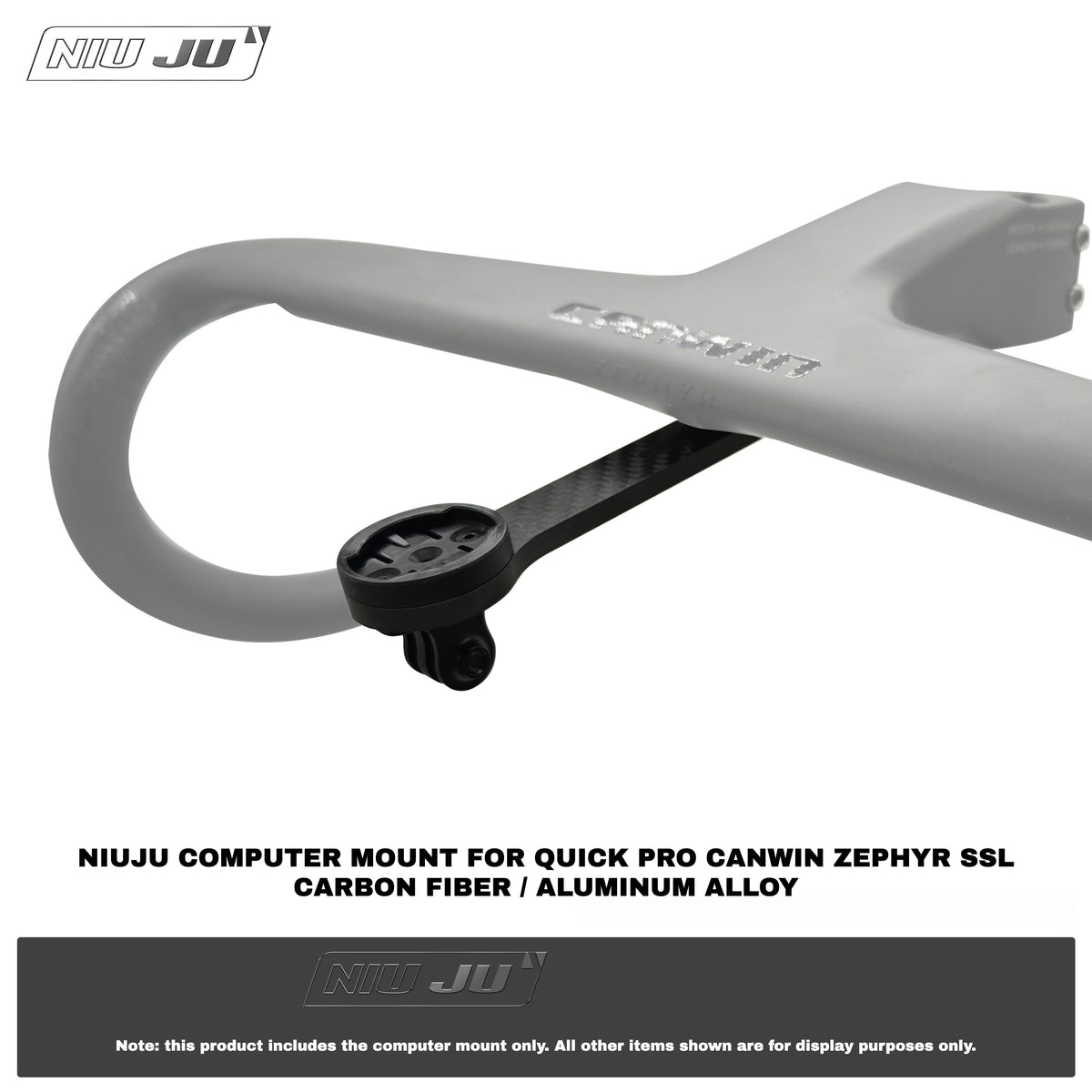 NIUJU Computer Mount for QUICK PRO CANWIN ZEPHYR SSL Carbon Fiber / Aluminum Alloy