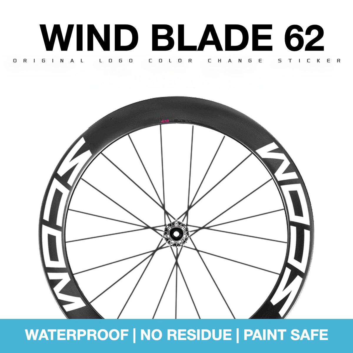 SCOM Wind Blade 62 Wheel Decal Sticker Kit – Logo Cover & Color Change