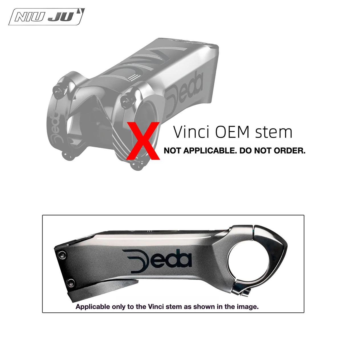 NIUJU DEDA Vinci DCR Stem Computer Mount | Garmin Wahoo GoPro Integrated Mount