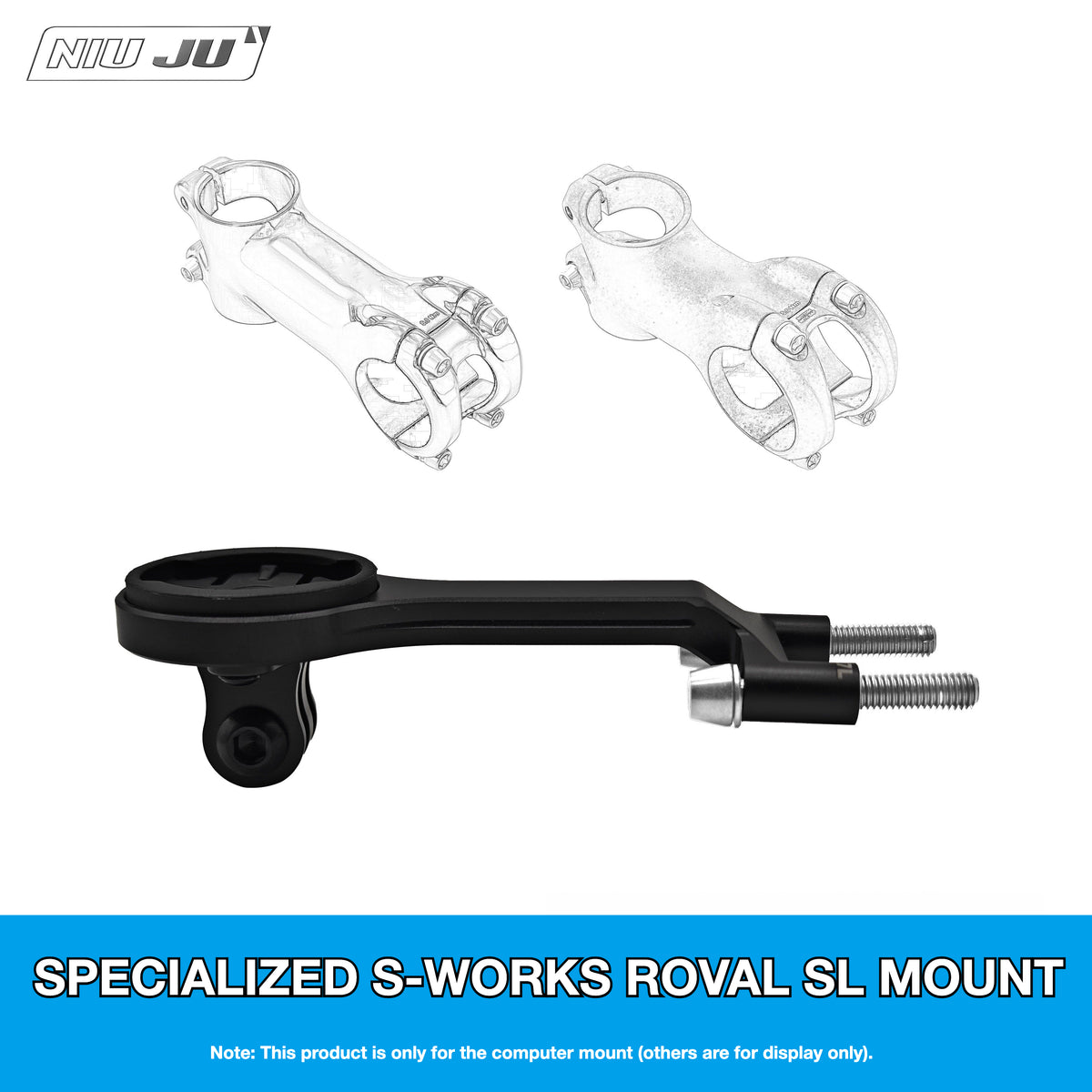 Specialized S-Works SL Alloy Stem Computer Mount for Roval / Garmin / WAHOO