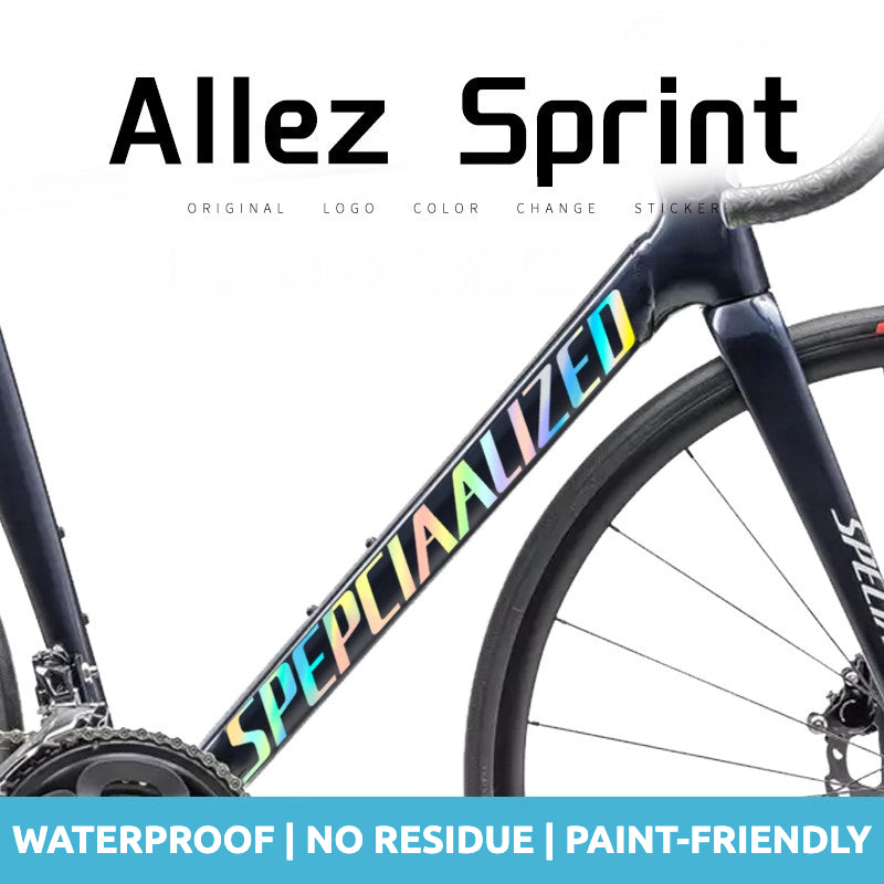 Autocollant de couverture de logo Specialized Allez Sprint | Autocollant personnalisé imperméable pour cadre de vélo de route (Veuillez laisser la taille du cadre dans les notes de commande)