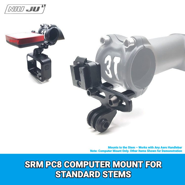 NIUJU SRM PC8 / PC7 Computer Mount | Carbon Fiber & Aluminum Alloy with GoPro Option