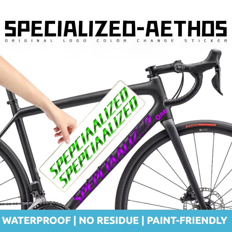 Autocollant de couverture de logo de cadre Aethos spécialisé | Autocollant de cadre de vélo de route personnalisé léger et imperméable