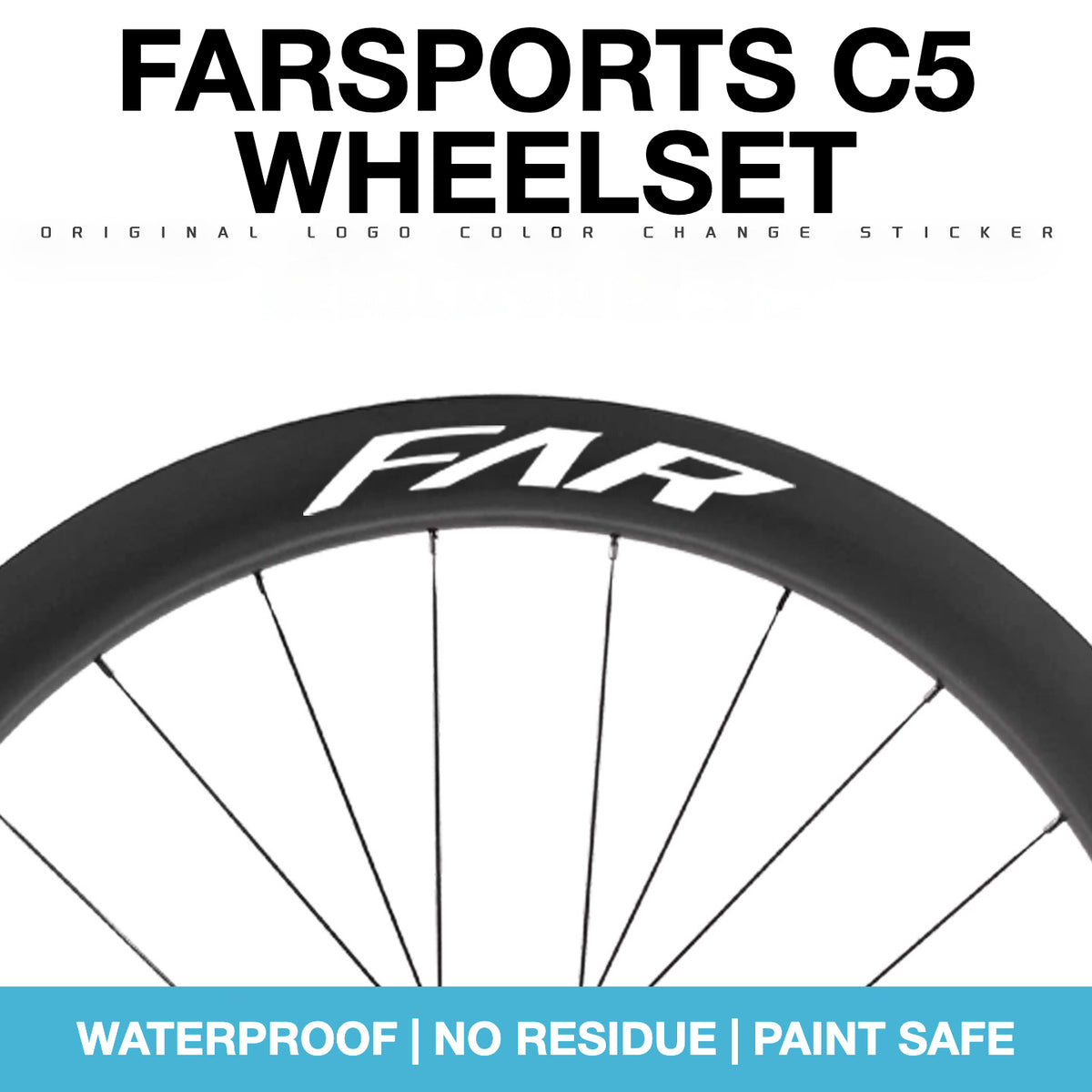 2025 FARSPORTS C5 Wheel Decal Sticker Kit – Logo Cover & Color Change