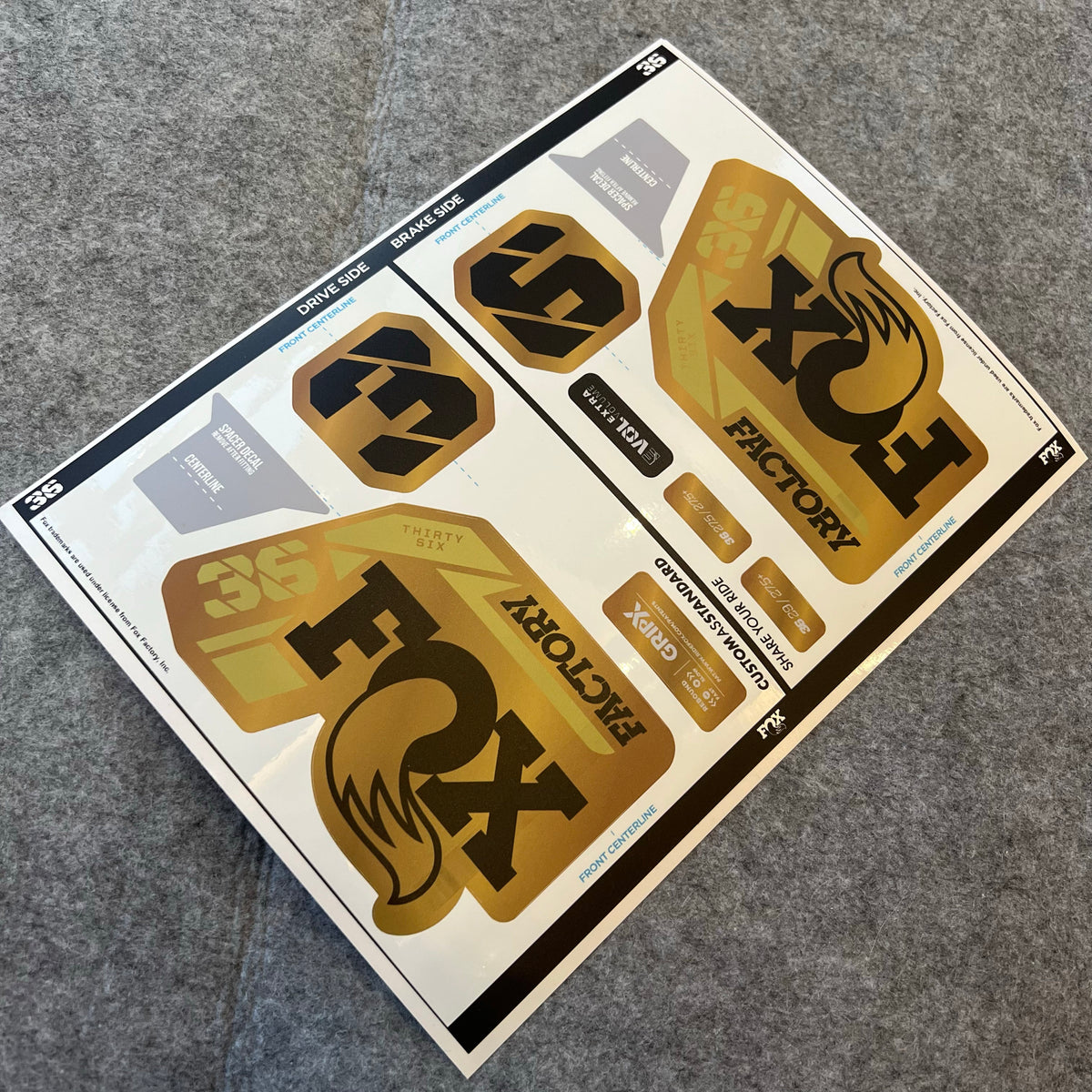 Custom Decal Kit for 2025 FOX 36 FACTORY Fork | Waterproof & Scratch-Resistant MTB Stickers | GRIP X
