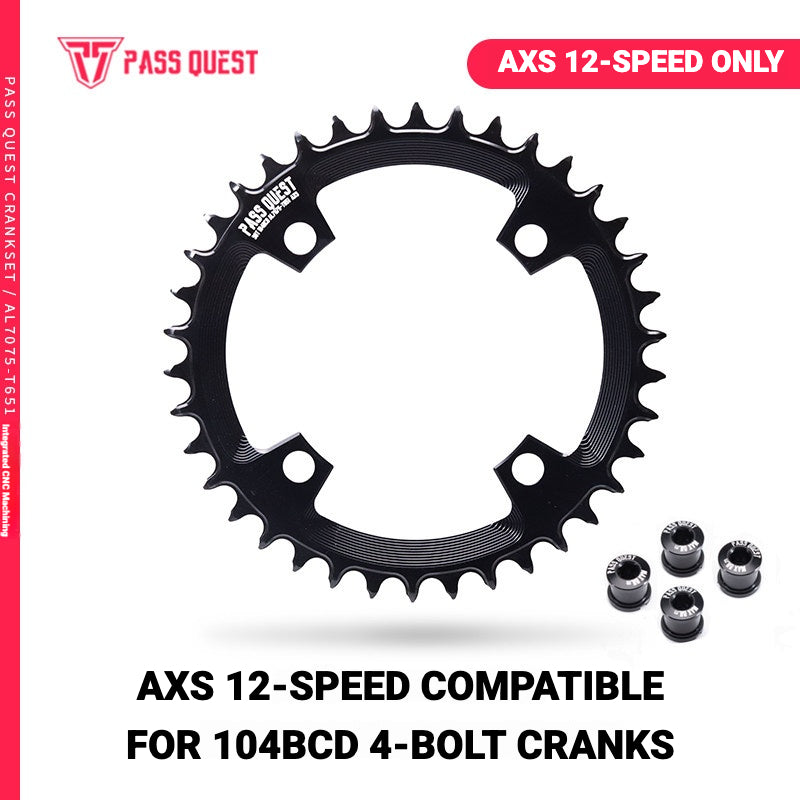 PASS QUEST 104 BCD Narrow-Wide Chainring | SRAM AXS 12-Speed | 32T–42T