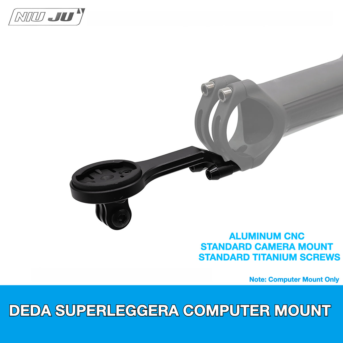 NIUJU DEDA Superleggero RS Computer Mount | Lightweight CNC Garmin Wahoo Mount