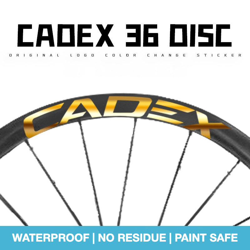 Cadex 36 Disc Wheel Decal Sticker Kit – Premium Logo Cover & Color Change