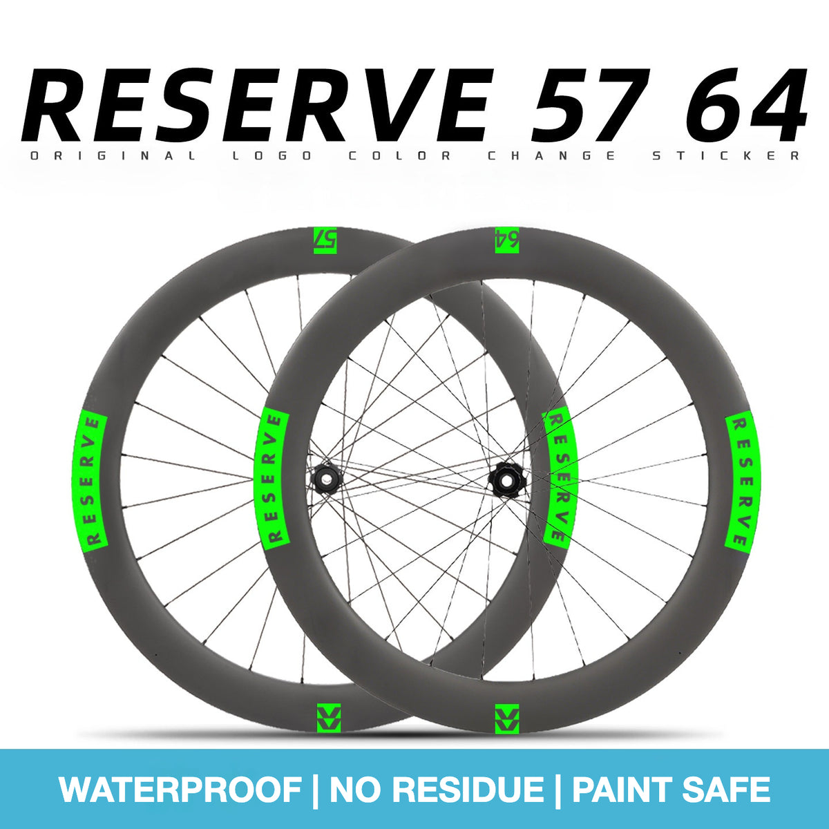 Reserve 5764 Wheel Decal Sticker Kit – Logo Cover & Color Change