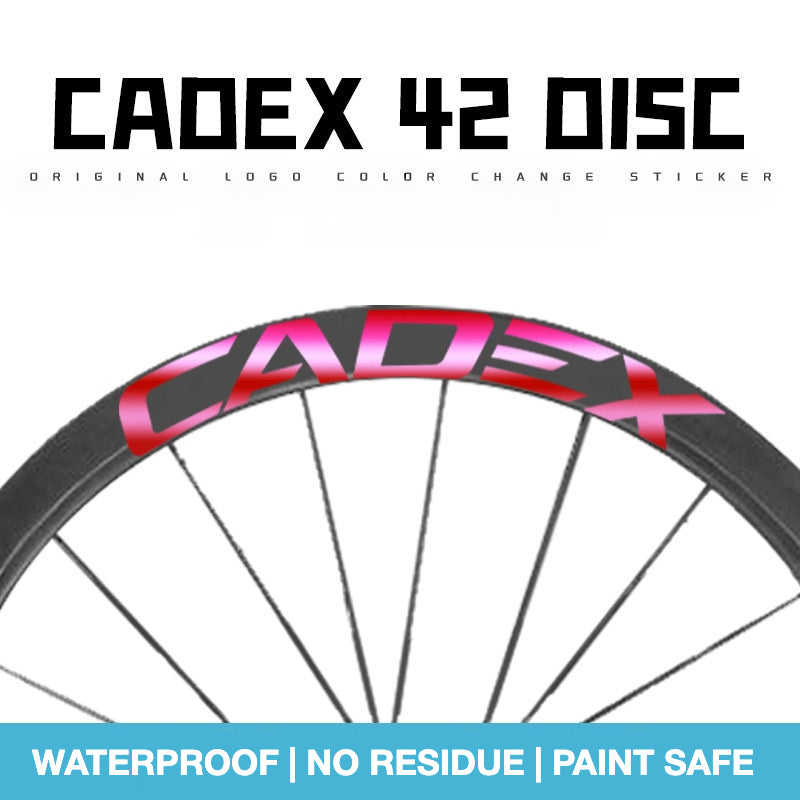 Cadex 42 Disc Wheel Decal Sticker Kit – Premium Logo Cover & Color Change