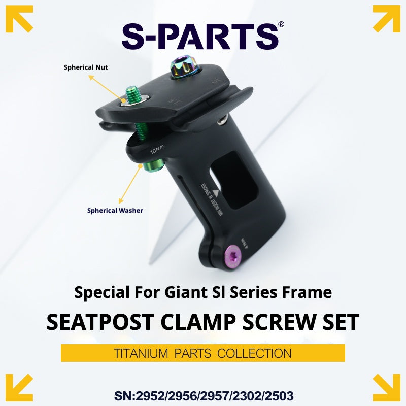 S-PARTS Titanium Seatpost Clamp Bolt Kit for GIANT TCR / PROPEL / DEFY