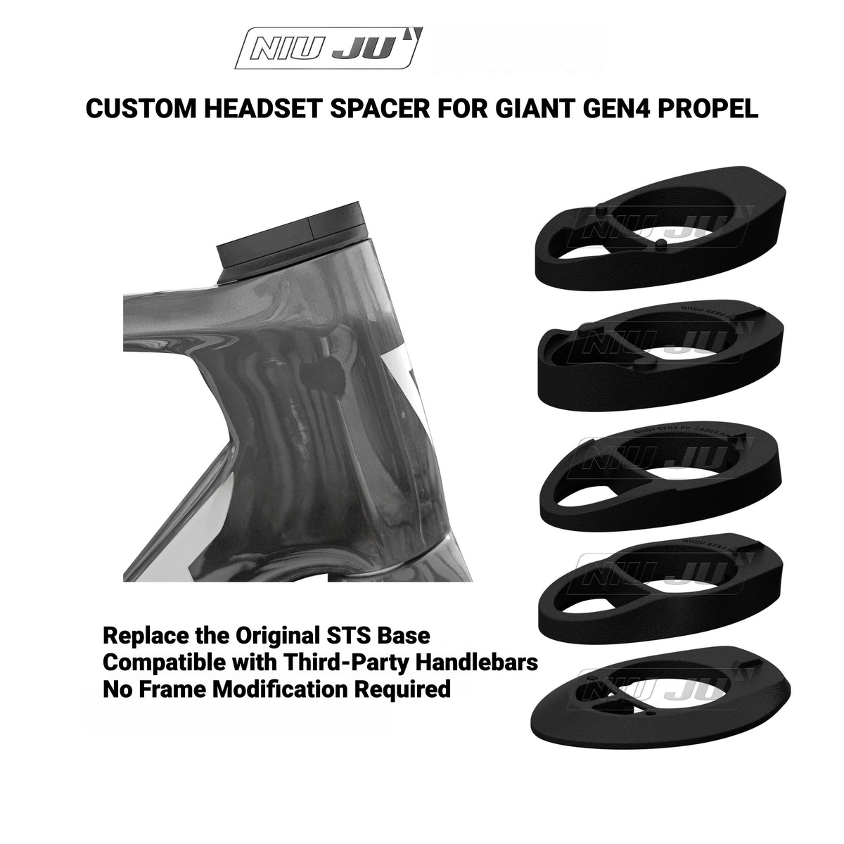 NIUJU Adapter Spacer for GIANT Propel GEN4 Headset | Custom Cockpit Conversion Spacer