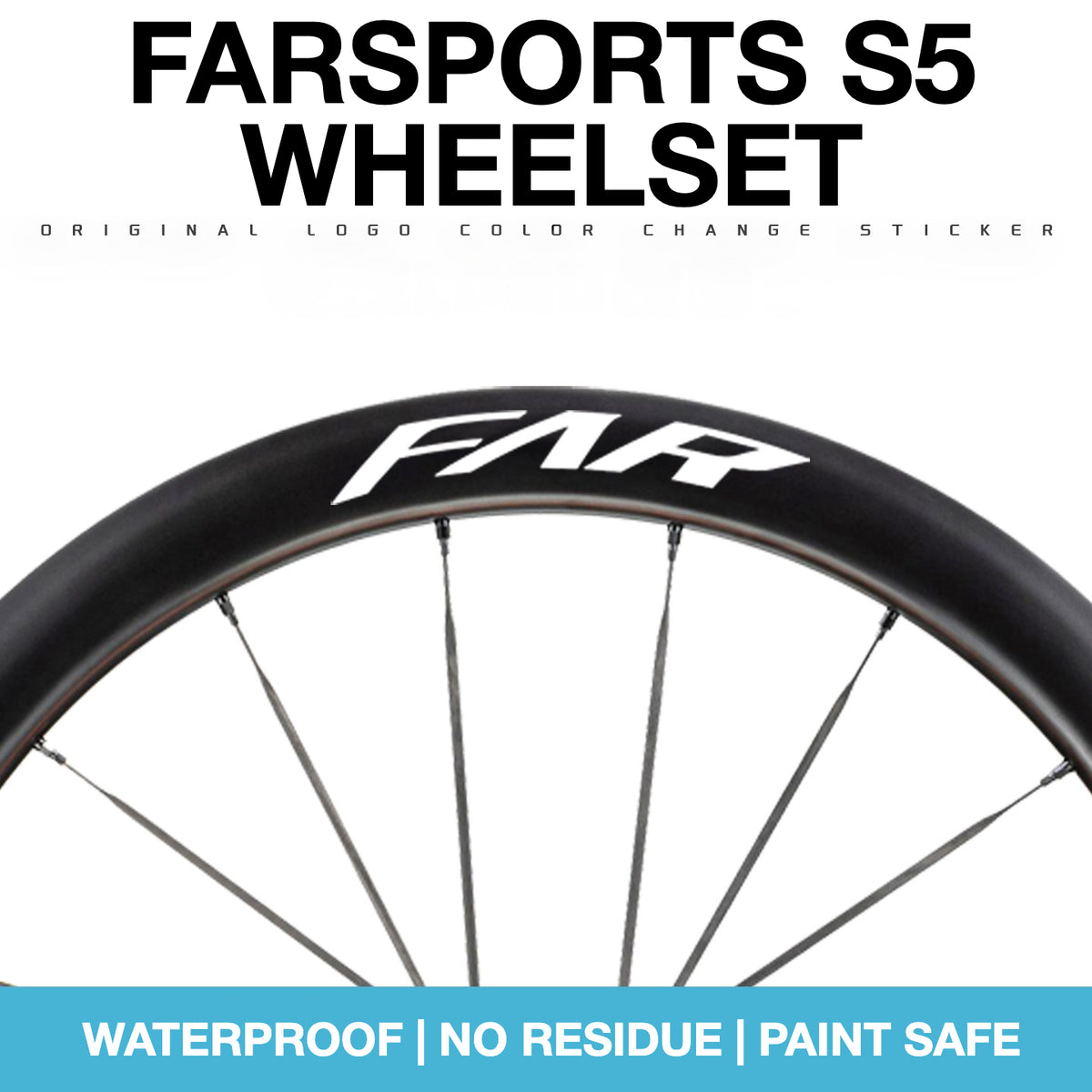 2025 FARSPORTS S5 Wheel Decal Sticker Kit – Logo Cover & Color Change
