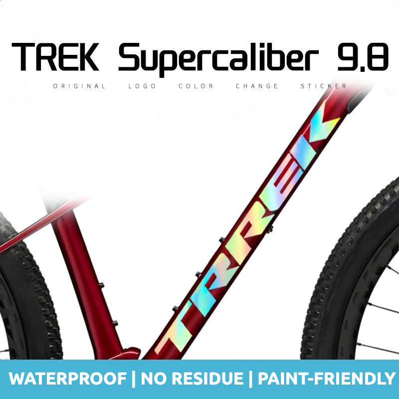 TREK Supercaliber 9.8 Frame Logo Cover Decal Sticker | Waterproof MTB Custom Frame Sticker