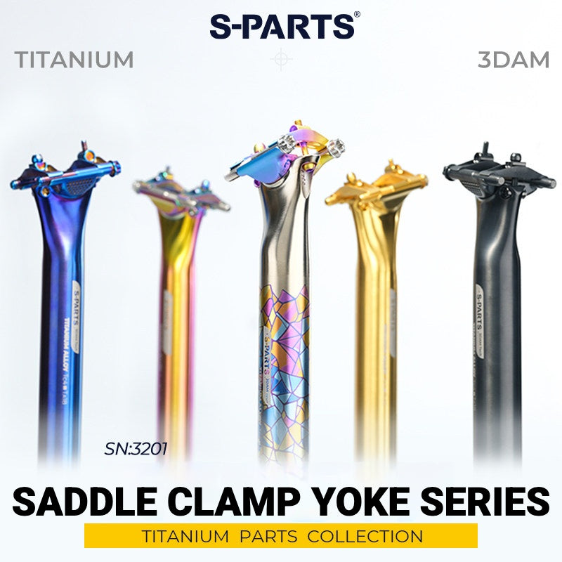 S-PARTS 3DAM Titanium Saddle Clamp Yoke Kit – Lightweight 3D Printed Titanium Upgrade