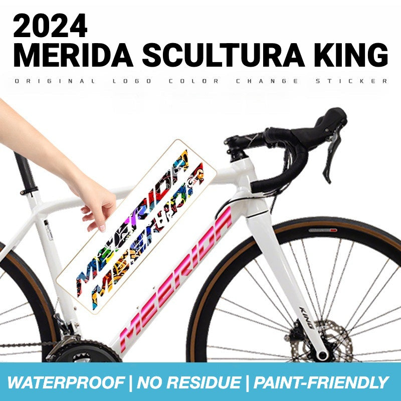 Autocollants personnalisés OEM avec logo pour cadre de vélo de route Merida Scultura King 2024 | Autocollants de superposition imperméables